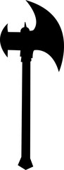 Axe Icon of Battle Axe, Hatchet, and War Tool Symbols, Black Flat Vector Medieval Weapon, Lumberjack Tool, and Combat Armory Design for Graphic Use