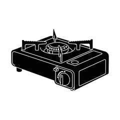 Portable gas stove icon design isolated on white background, Vector, illustration