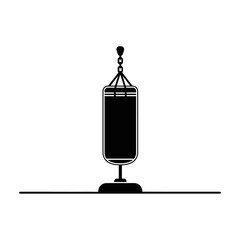Punching bag fitness equipment isolated on white background, Vector, illustration