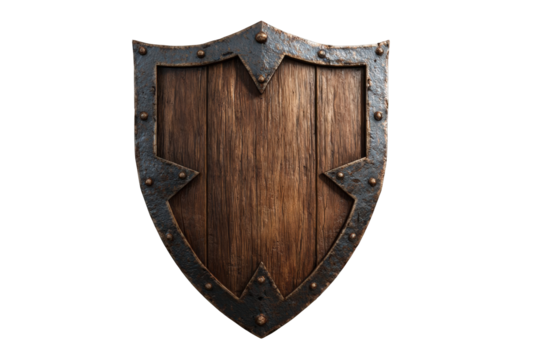 Wooden shield, dark brown
