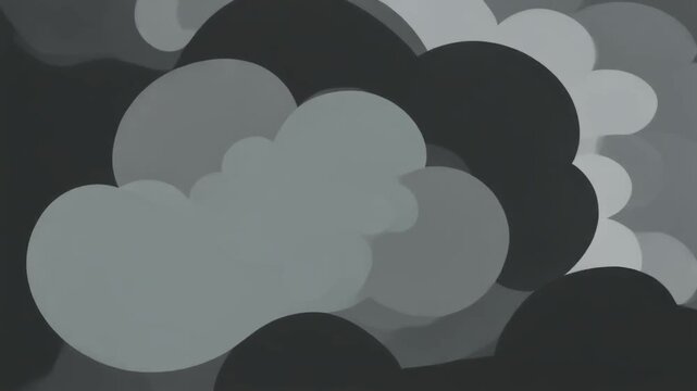 Abstract Gray Scale Cloudscape Design.