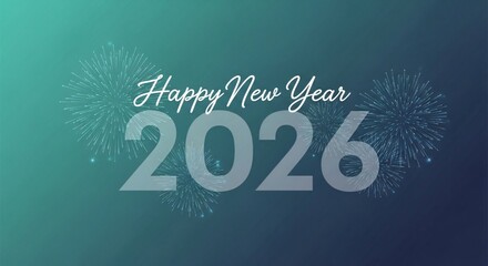Happy New Year 2026 Celebration with Fireworks