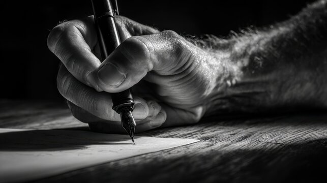 Artistic expression through handwriting in black and white,Commitment Day