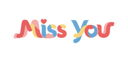 Expressive typography featuring pastel colors creating an emotional feeling of longing