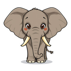 Elephant illustration on White Background