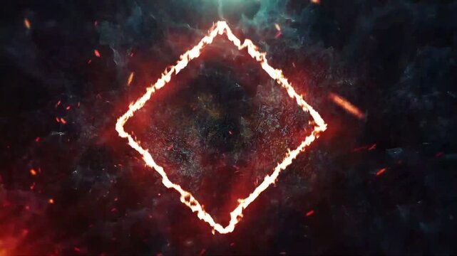 Cinematic Intro Triangle particles & Smoke frame background video.