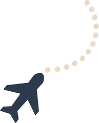 Curved Flight Path Illustration