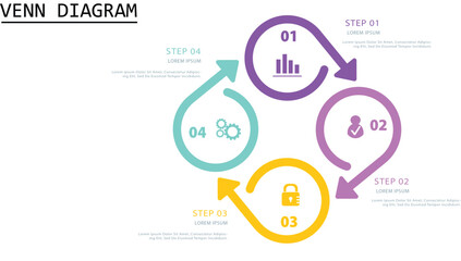Modern veen diagram template