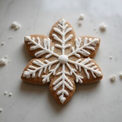 A freshly baked gingerbread cookie.
