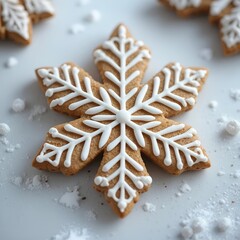 A freshly baked gingerbread cookie.
