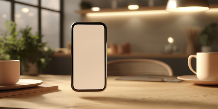 Telephone with blank screen for inserting text inside home