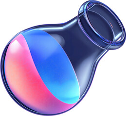 Mystical Science Beaker Illustration, Background Free Potion Bottle, Life Science & Educational Material