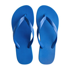 Pair of vibrant blue flip-flops (1)