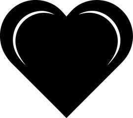 Heart silhouette icon vector on white  background 