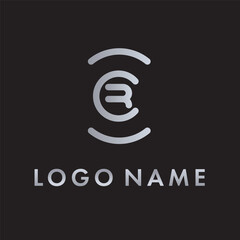 Vector logo with the first letters C and R