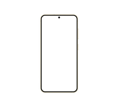 Samsung Galaxy S24 Amber Yellow, front view.