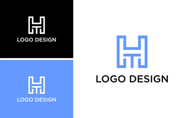 Modern Minimalist HT or TH Monogram Logo Design with Clean Line Style for Professional Branding and Corporate Identity