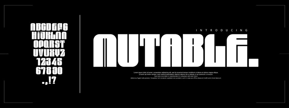 Mutable is a modern futuristic display font featuring bold geometric shapes and ultra-extended letterforms. Its strong, modular construction makes it perfect for headlines, posters, branding, electron