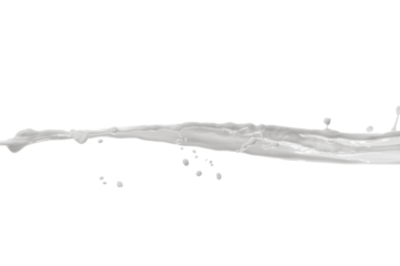 Milk Splash With Curve and Spiral Splash Droplets PNG. Real Milk Splash Captured using High Speed Photography