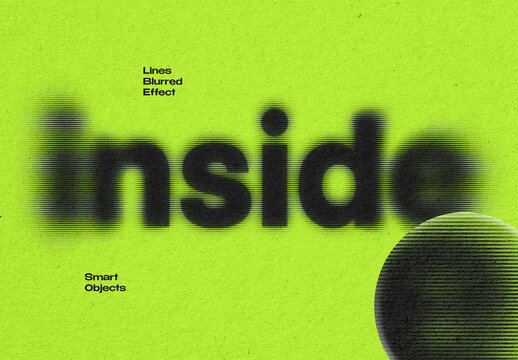 Lines Blurred Effect Mockup