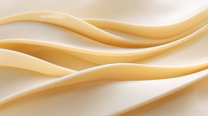 Obraz premium Soft and Flowing Fabric Texture in Cream Color with Gentle Waves and Elegant Drapes for Backgrounds, Patterns, and Design Elements