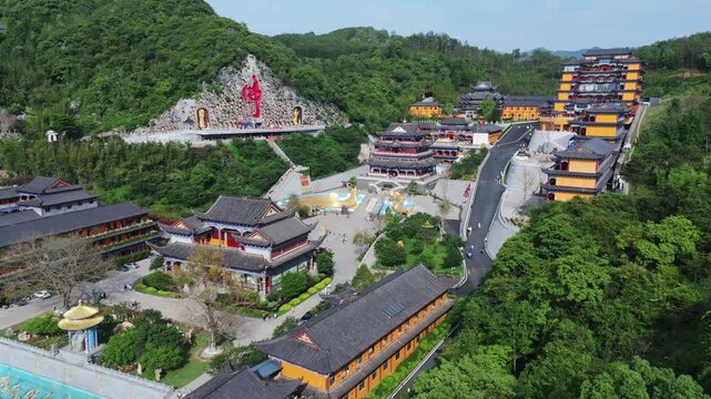 Donghua Temple Shaoguan Aerial View - Buddhist Zen Architecture