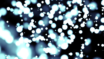Snowfall. Winter heavy snowflakes. Overlay texture isolated black background