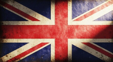 Grunge style union jack flag of the united kingdom with vintage look