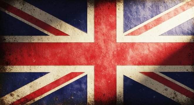 Grunge style union jack flag of the united kingdom with vintage look - Powered by Adobe