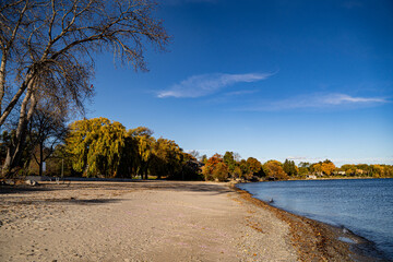 View of Marie Curtis Park Beach in Toronto.
