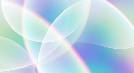 Soft Pastel Gradient Overlay with Translucent Shapes