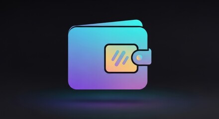 Modern cryptocurrency wallet with digital gradient reflecting financial technology concept