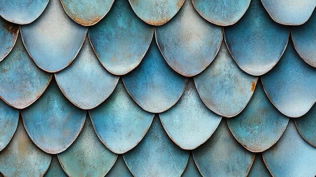 A detailed view of a fish's scales