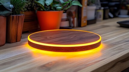 Wooden LED Platform.