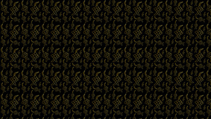 Seamless pattern of golden ketupat designs, ideal for festive backgrounds and textile prints