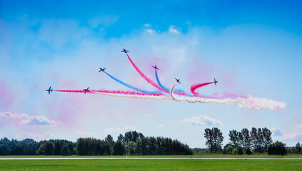 Great air show at blue sky