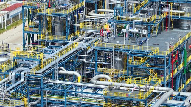 Sinopec Hunan Petrochemical Plant - Caprolactam Production Facility Aerial View