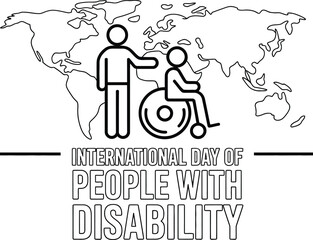 International day of people with disability world awareness illustration
