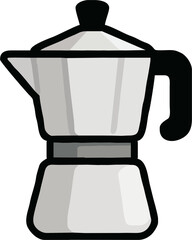 Brewing tradition with an Italian stovetop espresso maker, a classic design for coffee lovers, perfect for a rich, aromatic morning coffee ritual