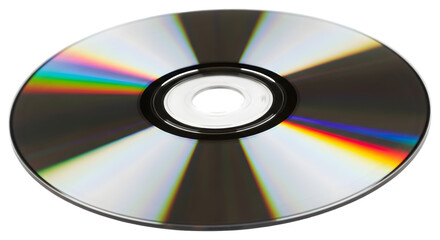 CD Disc – Reflective Optical Surface, Silver Compact Disk with Rainbow Sheen

