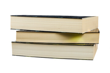 stack of books with beige pages isolated on white or transparent png