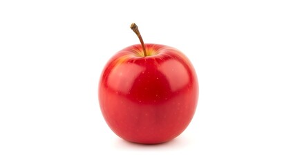 Fresh Ripe Red Apple Isolated on White Background.
