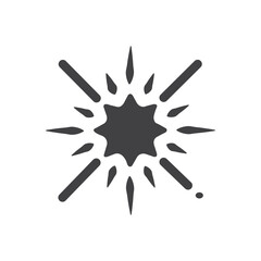 The chaotic yet captivating moment of an exploding star sending ripples of energy across the universe in a minimalist