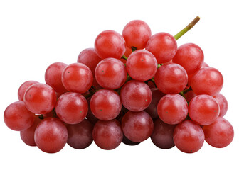 Fototapeta premium Bunch of red grapes fruit isolated on transparent background