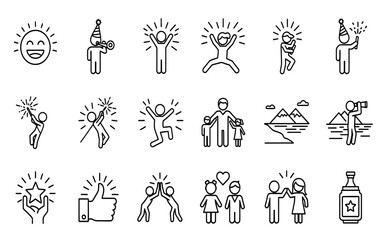 Abstract vector design with geometric shapes and text elements in multiple colors