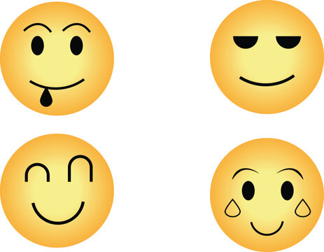 Set of emogy smiley icons,emoji collection. set of yellow face smiles