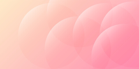 Banner background, pastel colorful, pink and orange gradations, circle abstract background, poster