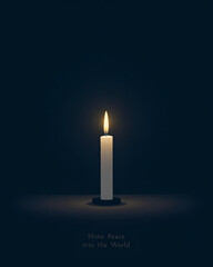 Single Candle Lighting the Darkness