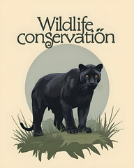 Black Panther Wildlife Protection Poster