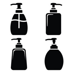 Obraz premium soap dispenser vector icons– simple hospital and medical safety symbols